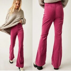 We The Free Corduroy flared  Pants in Deep Red